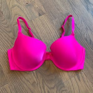 VS hot pink full coverage underwire bra EUC